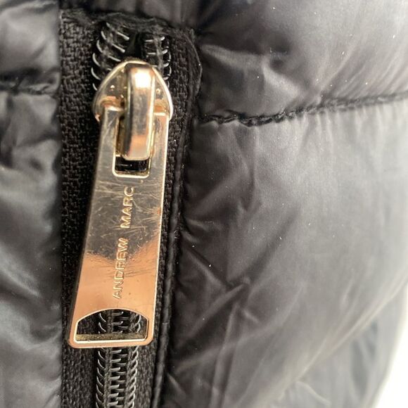 Andrew Marc Women's Premium Down Quilted Black Puffer Coat Lightweight Sz L - Picture 4 of 14